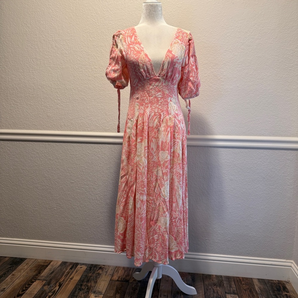 Free people Pink Midi Dress Size 4
